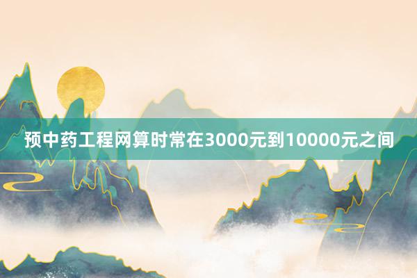 预中药工程网算时常在3000元到10000元之间